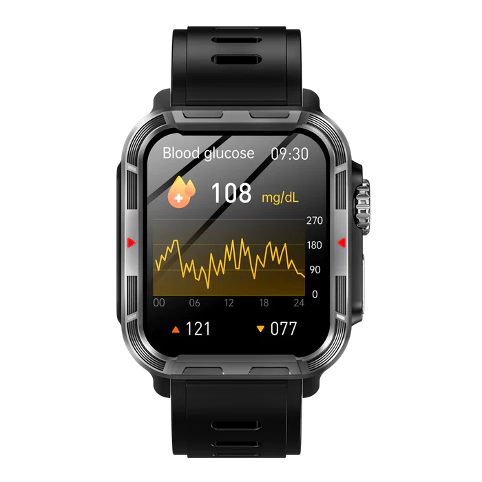 Zelara-Robuste Sport-Smartwatch Zelara VEE PRO zur Überwachung der Körperzusammensetzung/EKG/Blutzucker/Blutdruck/Herzfrequenz