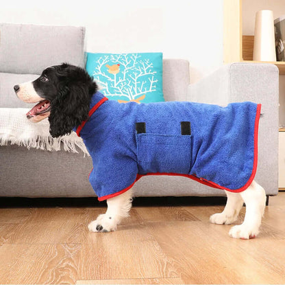 Kuscheliger Hunde-Bademantel - Schnelltrocknend