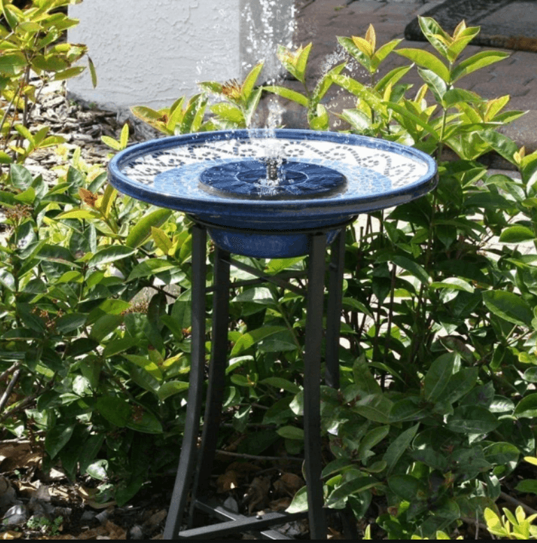 Solar Springbrunnenpumpe für Garten – Ohne Strom, 4 Düsen, 50 cm Höhe, für Vogelbad &amp; Teich