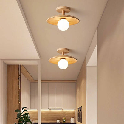 Japanische Deckenleuchte Holz Designleuchte