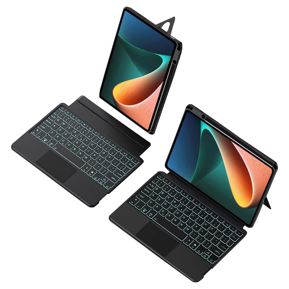 Hochwertiges 11-Zoll Bluetooth-Tastatur mit Hintergrundbeleuchtung | Premium-Tastaturabdeckung für Xiaomi Mi Pad 5/5 Pro und Mi Pad 6/6 Pro - Schutzhülle