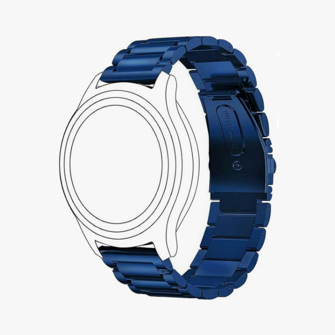 Marineblaue Edelstahl-Uhrarmband
