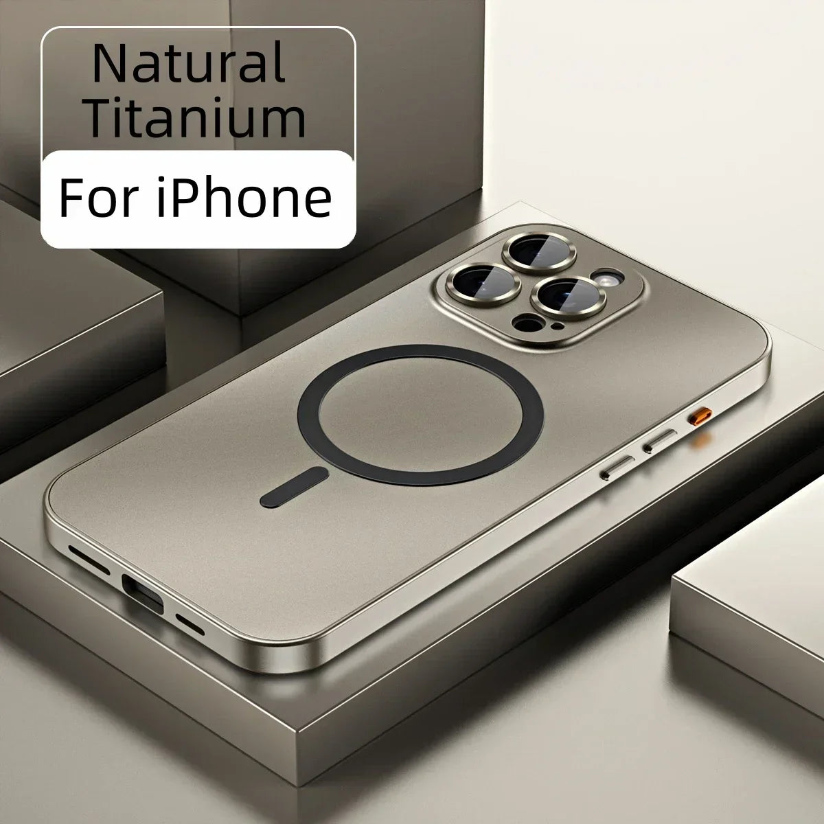 Einfaches Metall-Magnet-Handyhülle für iPhone