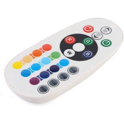 2-teilig – Set aus LED-Streifen-Controller und Fernbedienung – mit 24-Tasten-Fernbedienung – RF-Controller und Treiber/Empfänger – geeignet für RGB 5050 SMD-LED-Streifen –