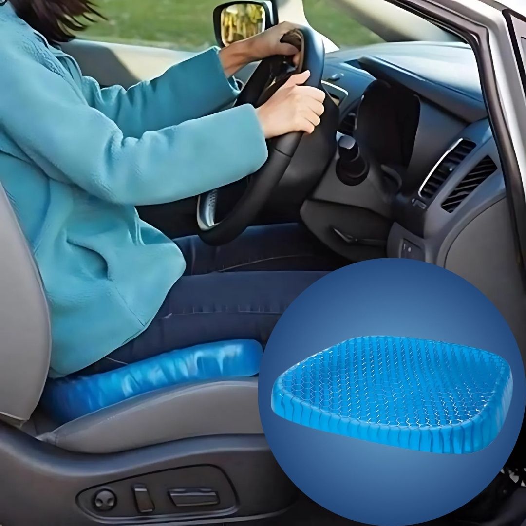 Orthopädisches Gel-Sitzkissen zur Druckentlastung, Steißbeinschmerzen und Unterstützung des unteren Rückens - Ideal für Bürostühle, Autos und Rollstühle