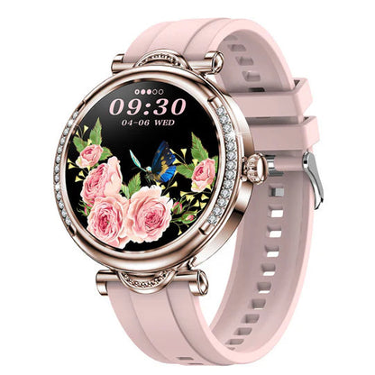 Zelara - Luxus Diamanten Zifferblatt Multifunktional Runde Smart Uhren