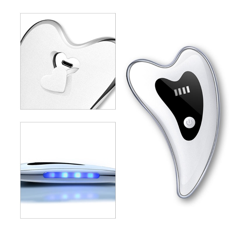 4 in 1 Elektrischer Gua Sha Gesichts-Massager Anti-Falten Doppelkinn Haut Gesichtsstraffungsgerät
