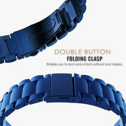 Marineblaue Edelstahl-Uhrarmband
