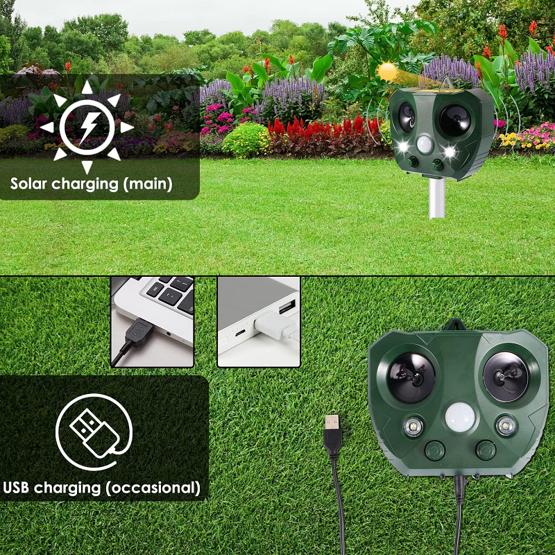 Ultrasonic Vogelvertreiber, Solarbetrieben