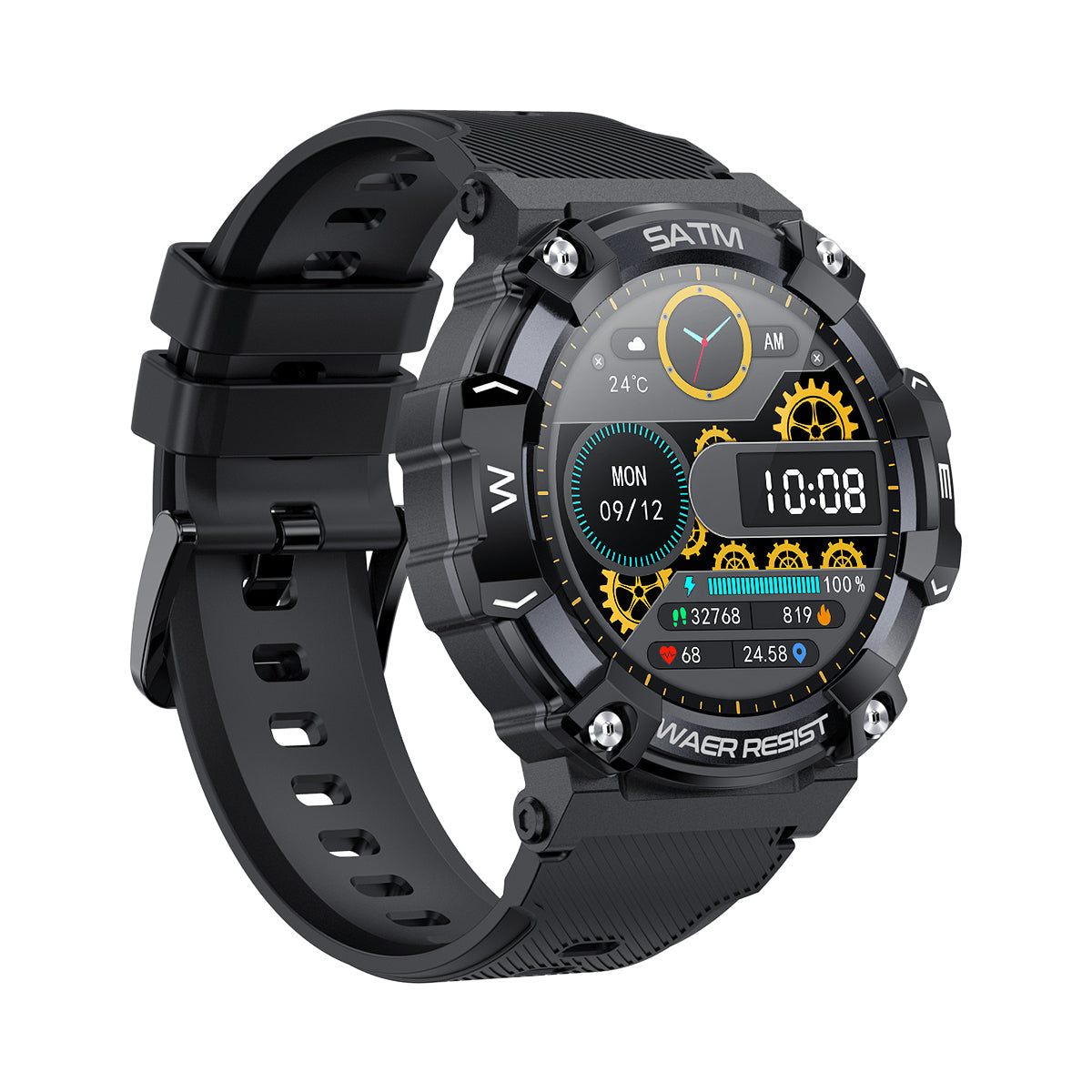 Zelara Watch 5 Blutsauerstoff Blutdruck Herzfrequenz Gesundheitsüberwachung Wasserdichte Bluetooth Outdoor-Sport-Smartwatch