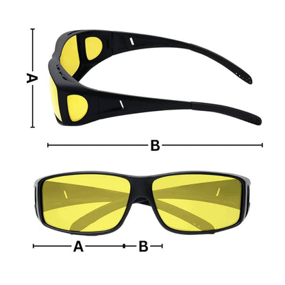 Nachtfahrklarheitsbrille - Anti-Blend UV-Schutzbrille zur Reduzierung der Augenbelastung &amp; Verbesserung der Sicht beim nächtlichen Fahren