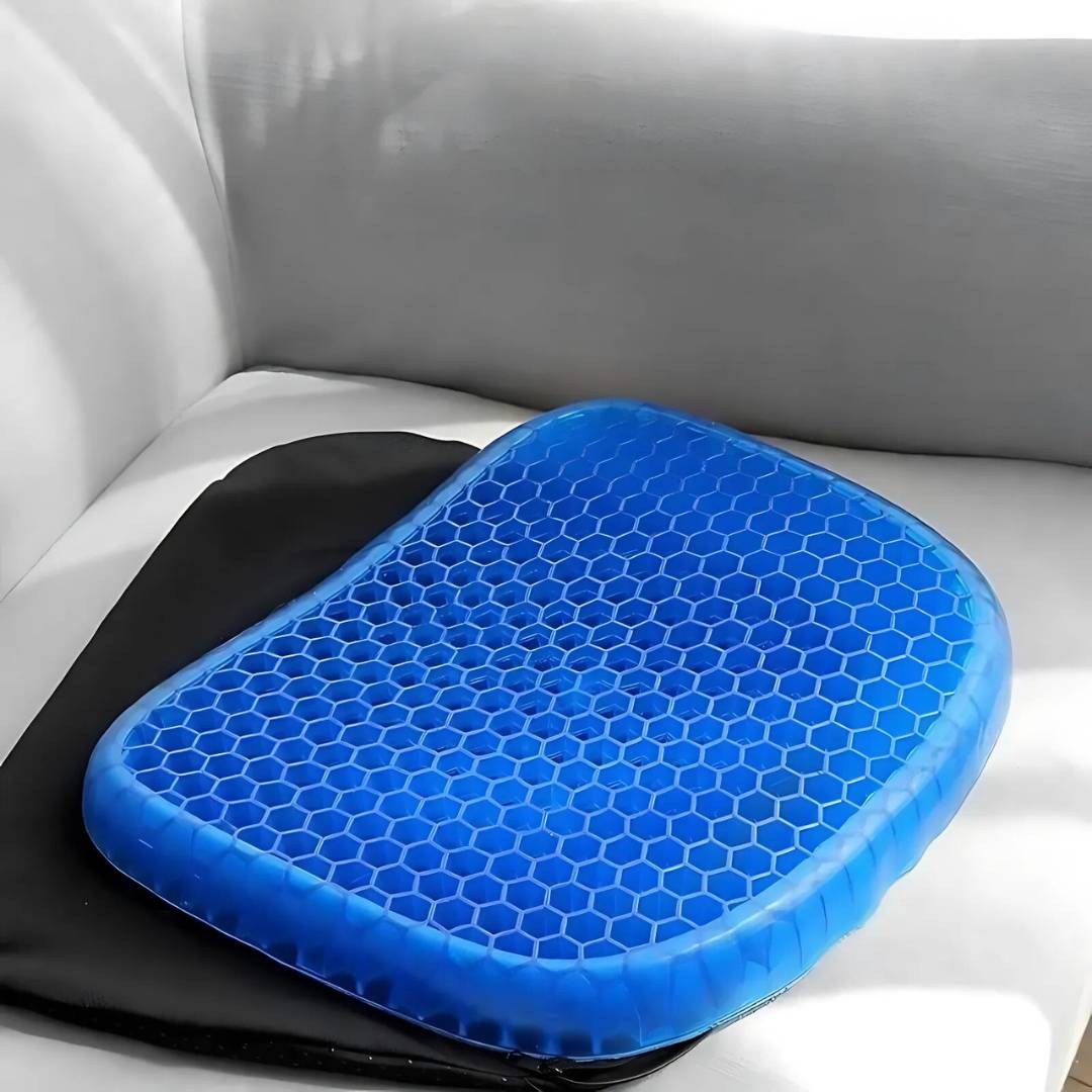 Orthopädisches Gel-Sitzkissen zur Druckentlastung, Steißbeinschmerzen und Unterstützung des unteren Rückens - Ideal für Bürostühle, Autos und Rollstühle