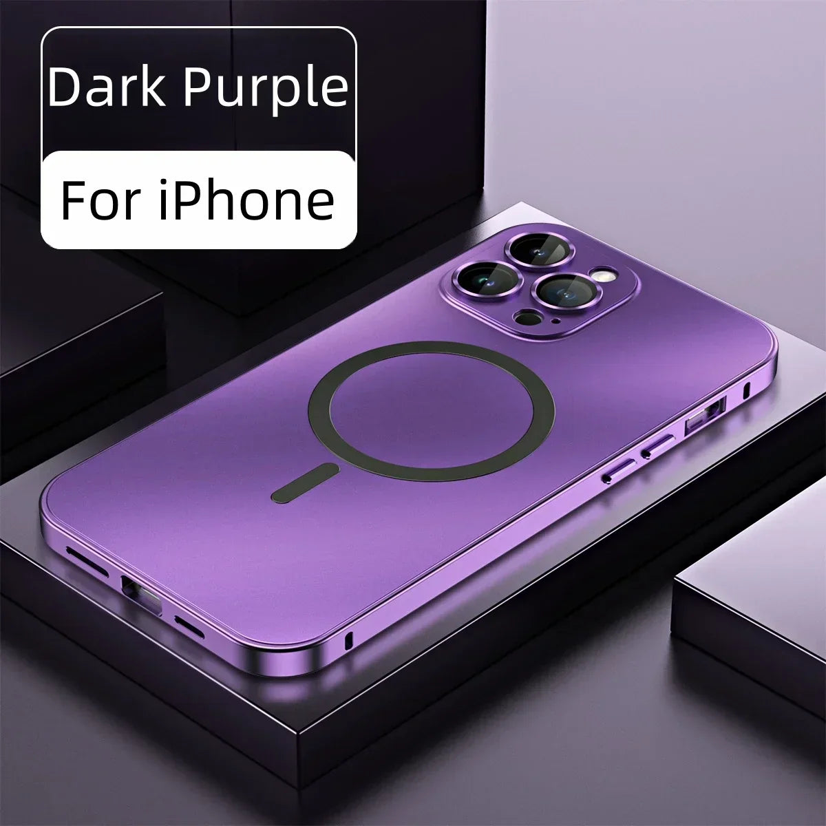 Einfaches Metall-Magnet-Handyhülle für iPhone