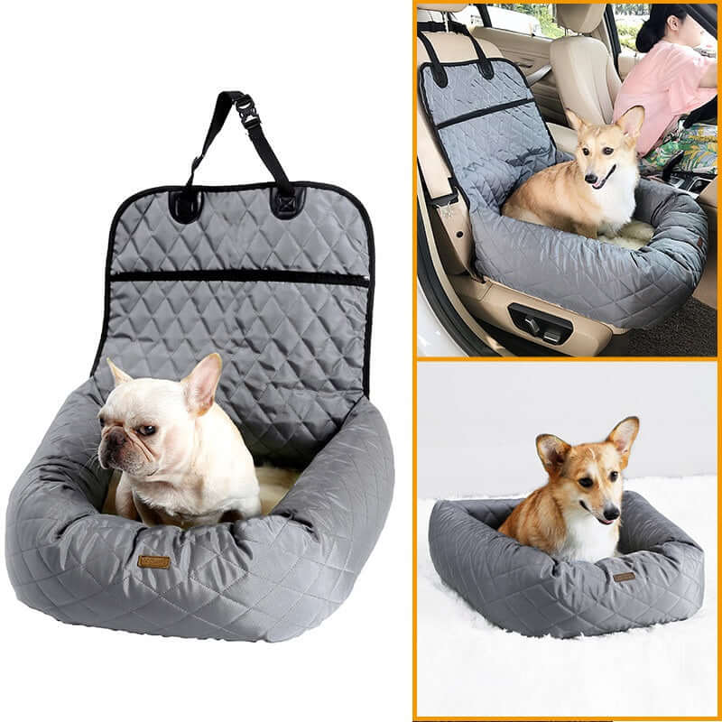 Hunde-Autositz &amp; Reisebett - Sicher &amp; Komfortabel