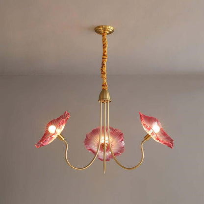 Moderner Glas-Kronleuchter Lotusblüten-Design