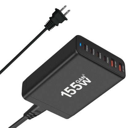 155W GaN 6-Port USB-C Ladegerät