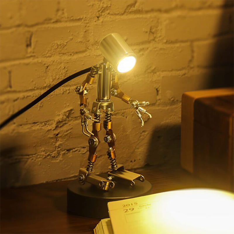 Vintage Steampunk Roboter Schreibtischlampe