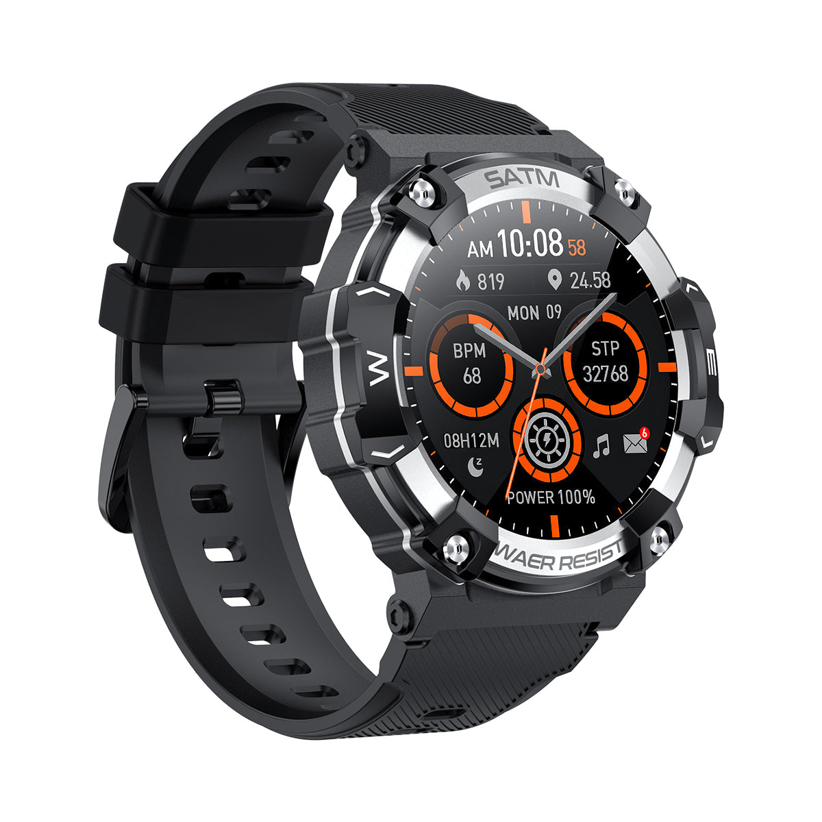 Zelara Watch 5 Blutsauerstoff Blutdruck Herzfrequenz Gesundheitsüberwachung Wasserdichte Bluetooth Outdoor-Sport-Smartwatch