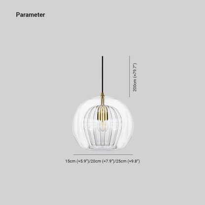 Moderne LED Pendelleuchte Glaskugel - Höhenverstellbar
