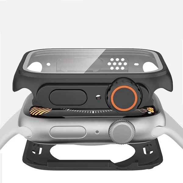 360° Allround Schutzgehäuse + gehärtete Folie für Apple Watch S1-10