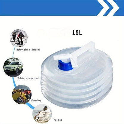 HydroPack Faltbarer Wasserbehälter – 15L Auslaufsichere und Tragbare Lösung