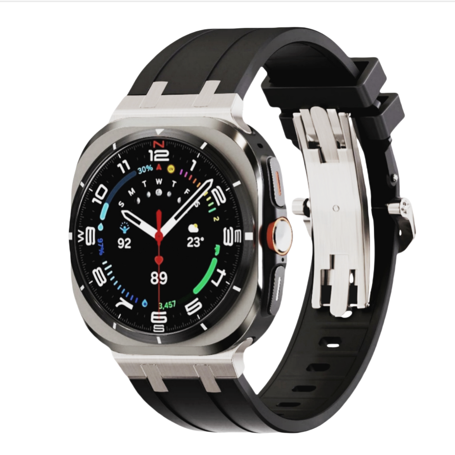 NEUE AP Dickes Silikonband mit Titanadapter für Samsung Watch Ultra