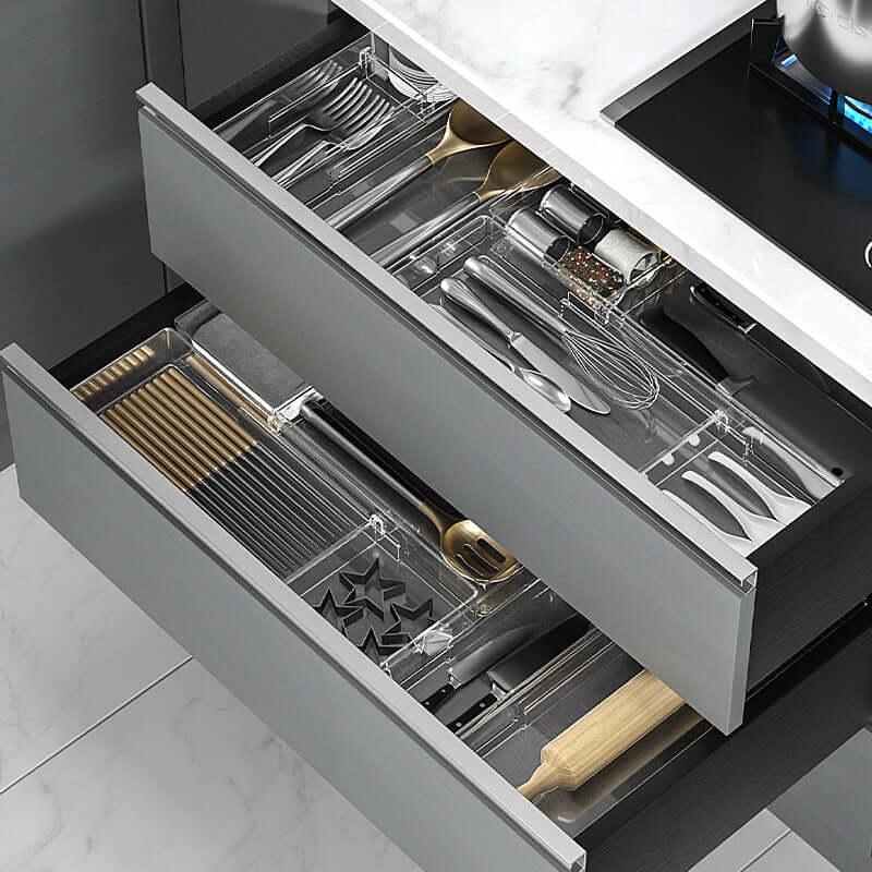 Küchen-Schubladenorganizer - Ordnungssystem für Besteck &amp; Utensilien