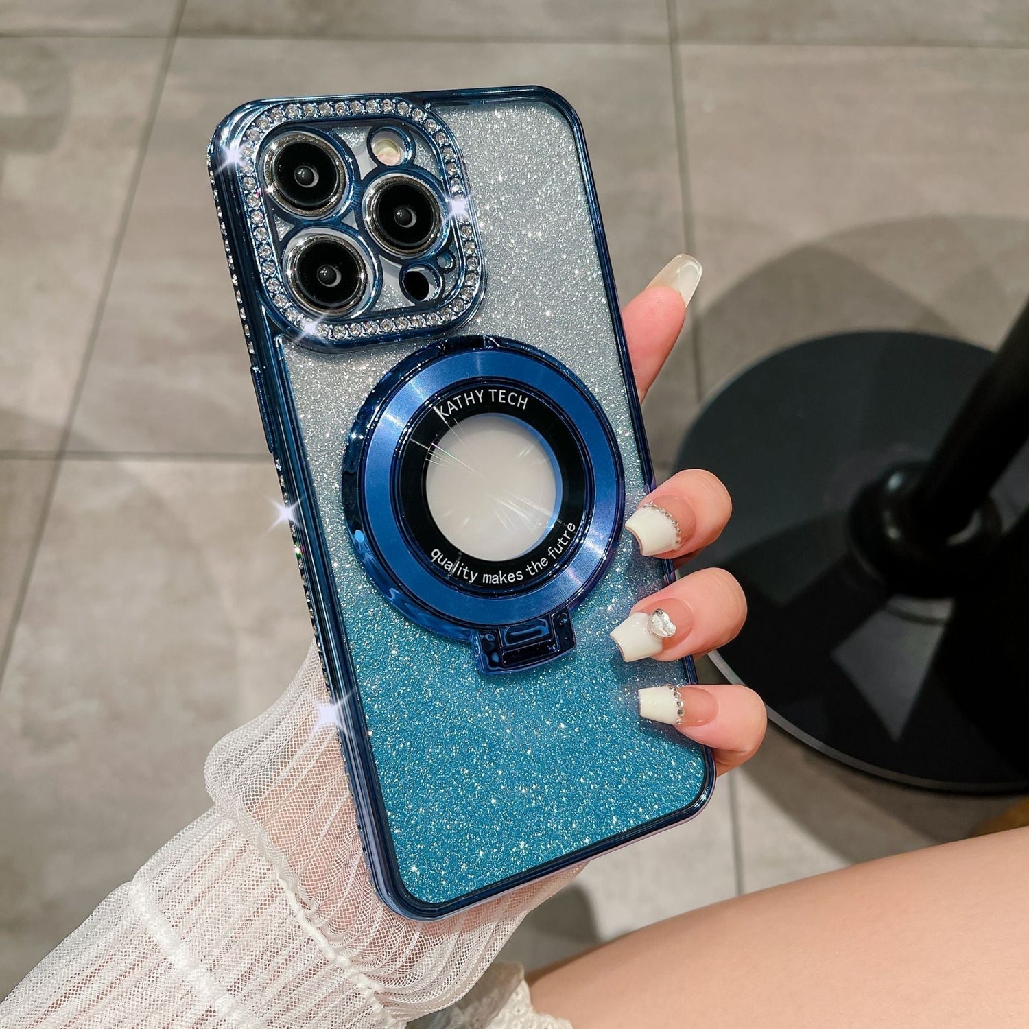 Glitzernde magnetische Handyhülle