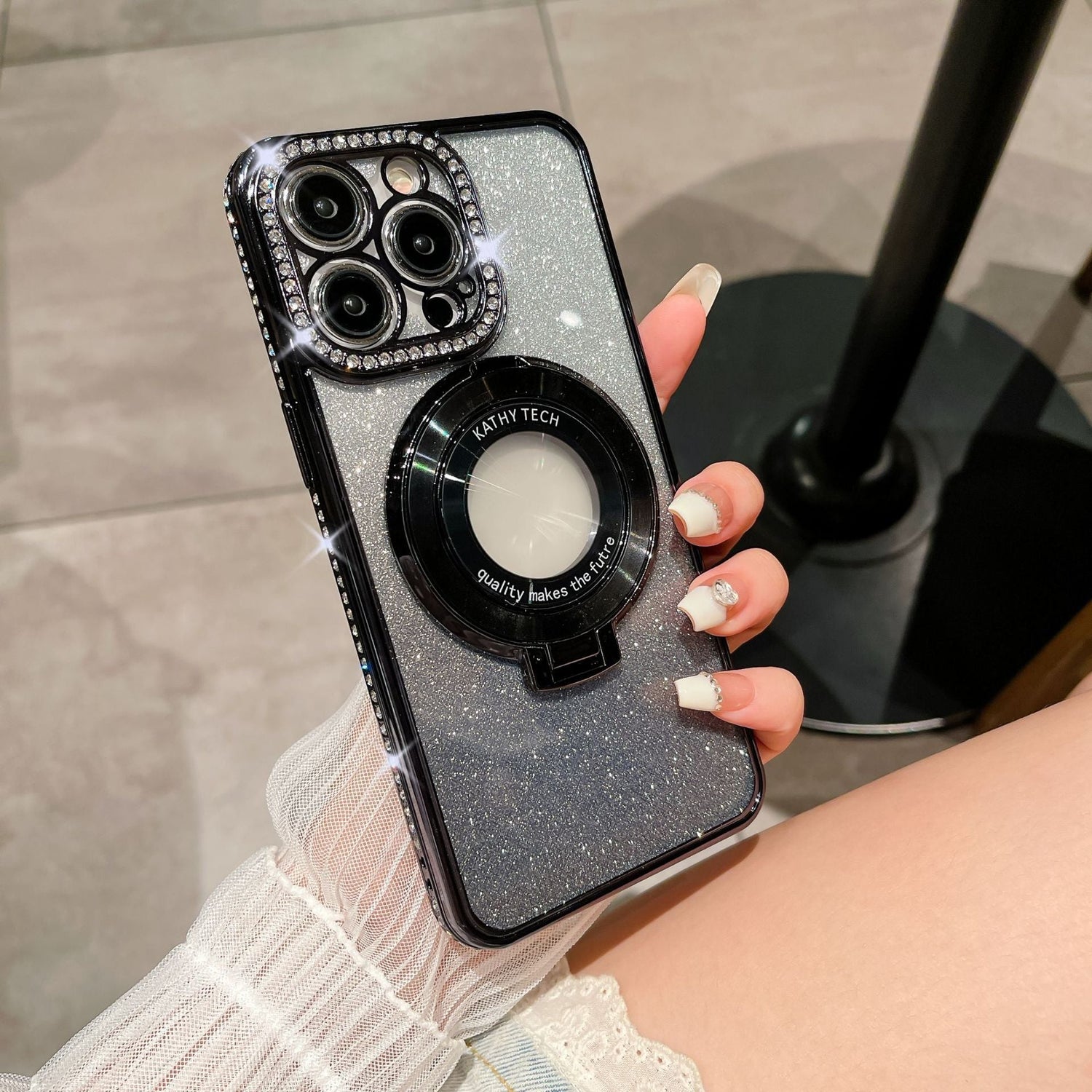 Glitzernde magnetische Handyhülle