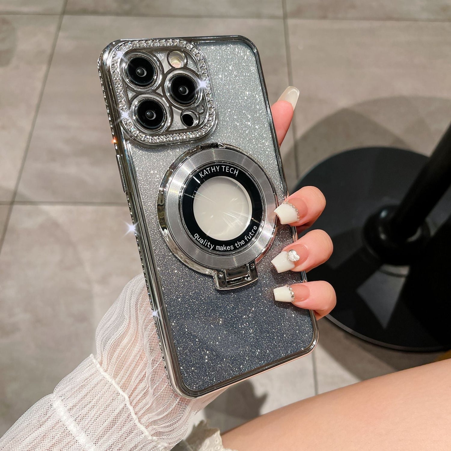 Glitzernde magnetische Handyhülle