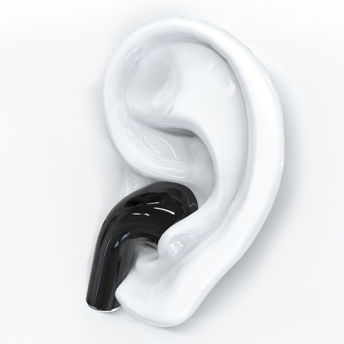 Klarer Bluetooth-Kopfhörer mit Ladegerät