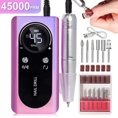 Tragbares Maniküre-Set mit Elektro-Nagelfeile