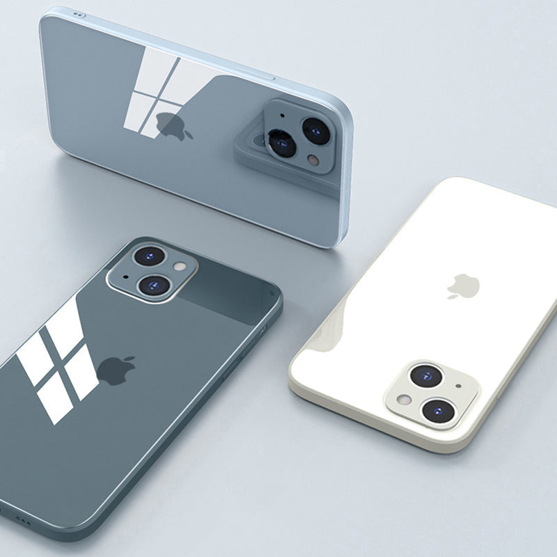 Helles Cyan | Gehärtete Glas-Handyhülle