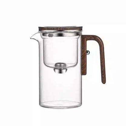 Glas Teekanne mit Holzgriff