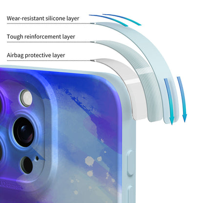 Blau und Weiß | iPhone-Serie stoßfeste Schutzhülle