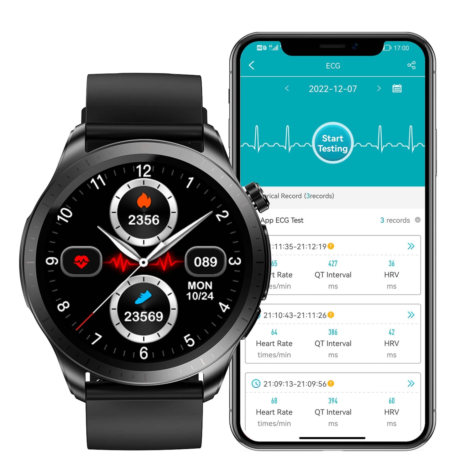 Zelara Intelligente Blutdruck- und Blutzucker-EKG-Überwachung Suga Pro Health Smart Watch