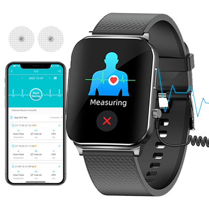 Zelara 24h dynamisches EKG/EKG Gesundheits-Smartwatch und Blutzuckerüberwachung