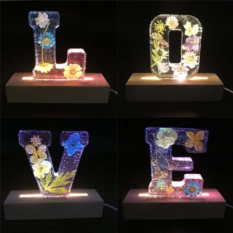 Dried Flower Letters Nachtlicht