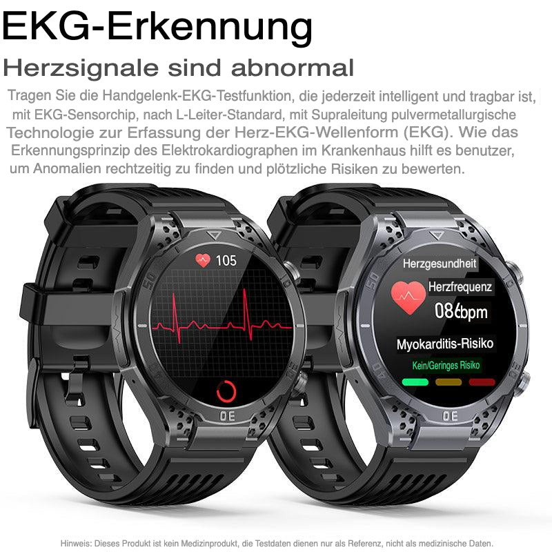 Zelara AMOLED Business ECG/HRV Blutzucker-Gesundheits-Smartwatch