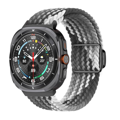 Magnetische Schnalle gewebtes Nylonarmband für Samsung Galaxy Watch Ultra