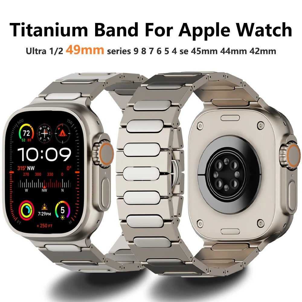 Titanarmband + Schmetterlingsverschluss für Apple Watch Ultra 1/2