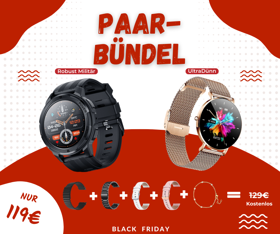 Zelara-Paar-Bündel Smartwatch