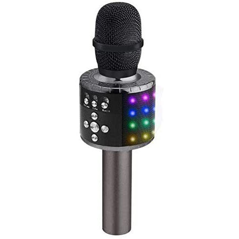 Bluetooth-Karaoke-Mikrofon – Kabellos 4 in 1 – Mit LED-Leuchten