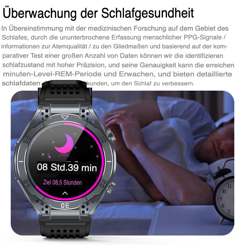 Zelara AMOLED Business ECG/HRV Blutzucker-Gesundheits-Smartwatch