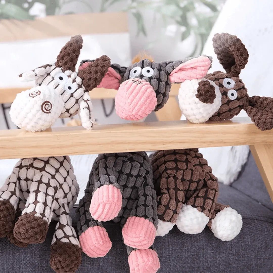 Robustes Hundespielzeug aus reißfestem Plüsch | Weiches Kuscheltier für Hunde