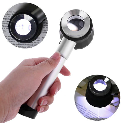 10X Vergrößerungsglas mit Skala und LED-Licht