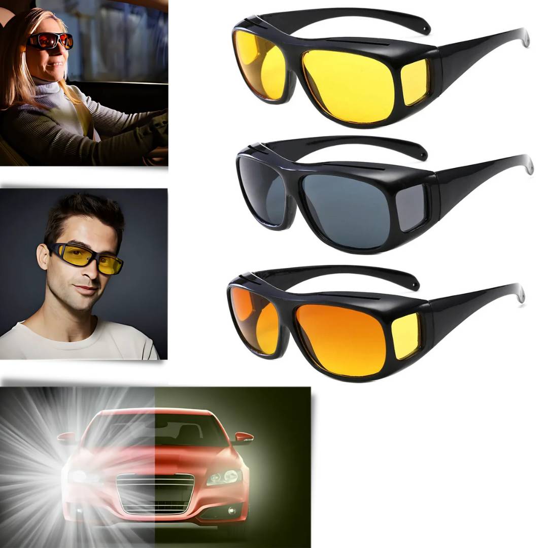 Nachtfahrklarheitsbrille - Anti-Blend UV-Schutzbrille zur Reduzierung der Augenbelastung &amp; Verbesserung der Sicht beim nächtlichen Fahren