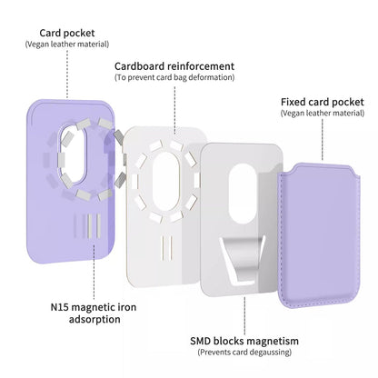 CASEPEACH Magnetischer Lederkartenhalter für iPhone – Minimalistisches Design, MagSafe-kompatibel
