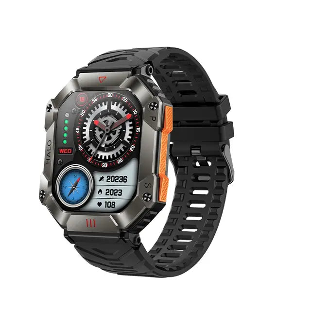 Zelara Multi-Sport Outdoor Rugged Fitness Tracker Herren Smartwatch mit Kompass für Android IOS