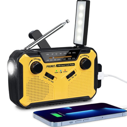 Zelara - Tragbares Notfallradio mit LED Taschenlampe Powerbank und Solaraufladung